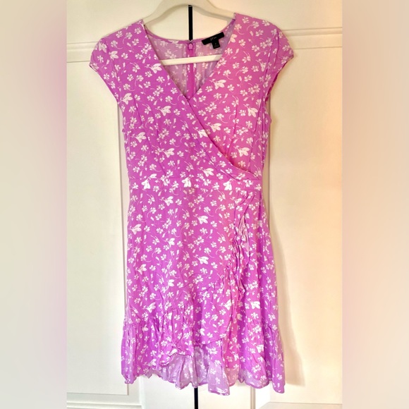 J. Crew Dresses J Crew Ruffle-Front Mini Dress  Bubblegum Floral - Size: 2 - Picture 5 of 6